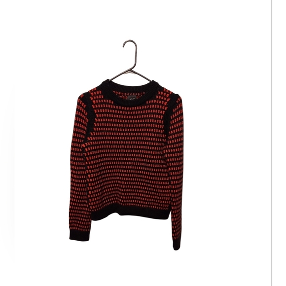 AYR Sweaters - AYR Sweater Alpaca Merino Wool Blend Crew Neck Chunky Knit Small Textured Black